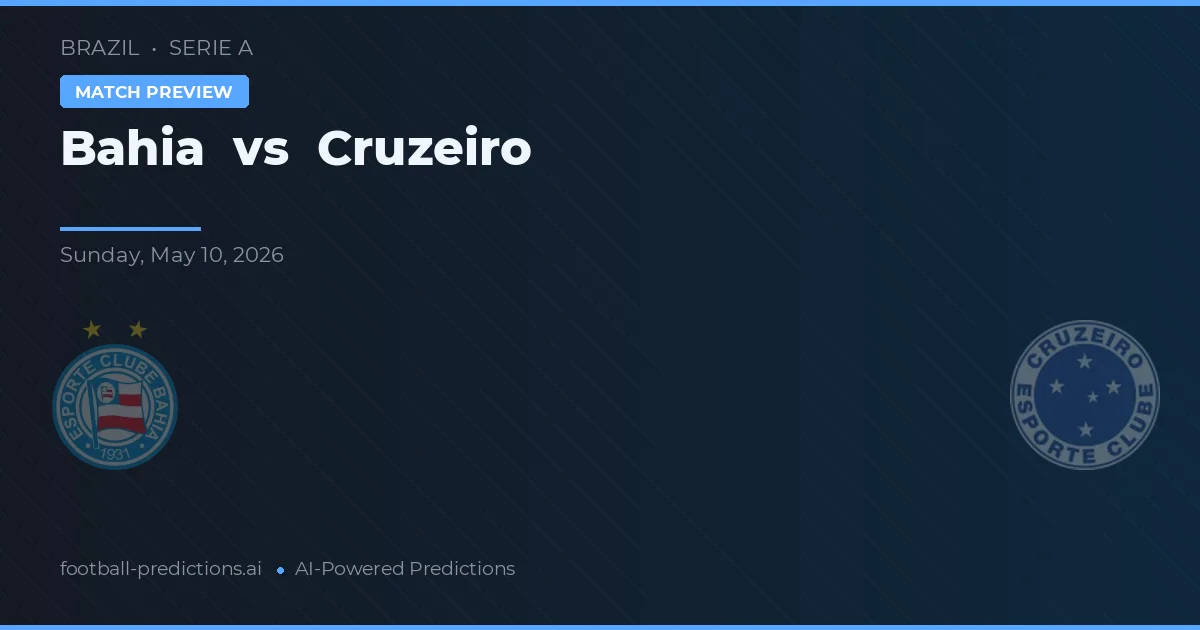 Bahía vs Cruzeiro — pronóstico y previa del partido