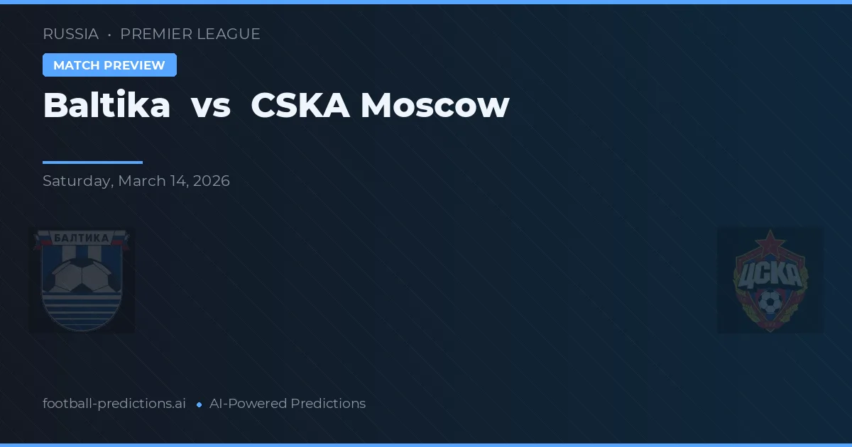 Baltika vs CSKA Moscú — pronóstico y previa del partido