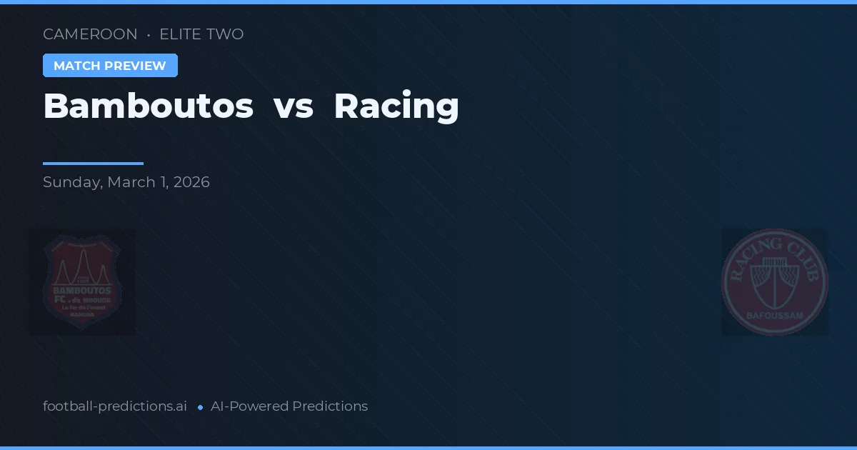 Bamboutos vs Racing — pronóstico y previa del partido