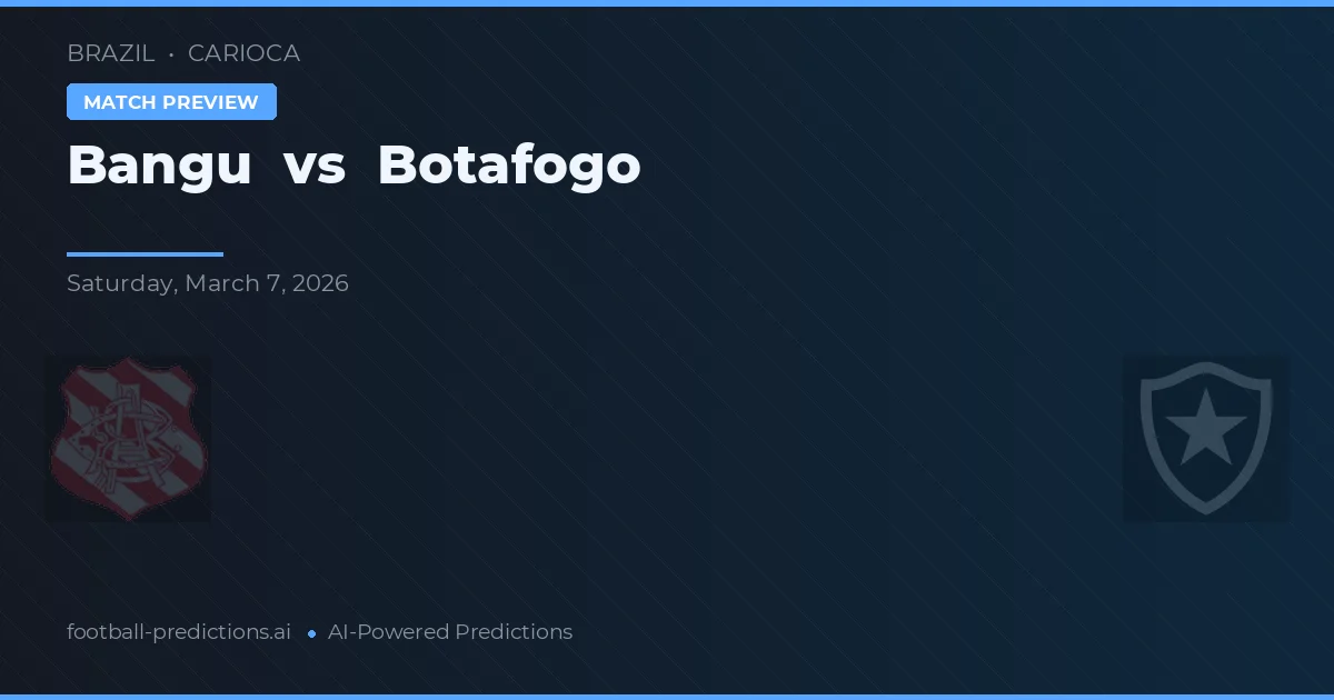 Bangu vs Botafogo — pronóstico y previa del partido