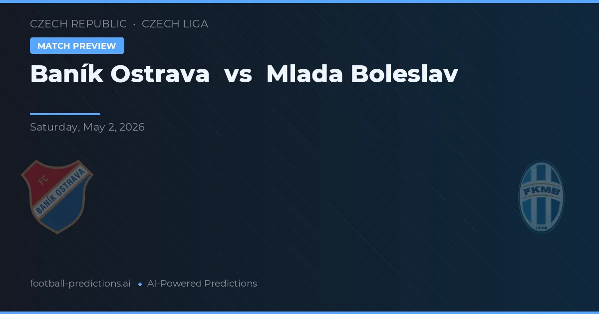 Baník Ostrava vs Mladá Boleslav — pronóstico y previa del partido