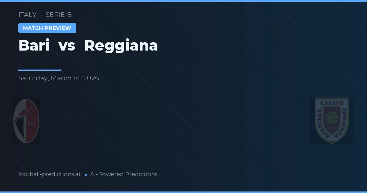 Bari vs Reggiana — pronóstico y previa del partido
