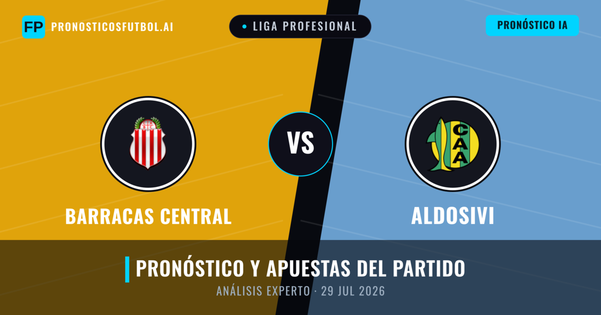 Barracas Central vs Aldosivi — pronóstico y previa del partido