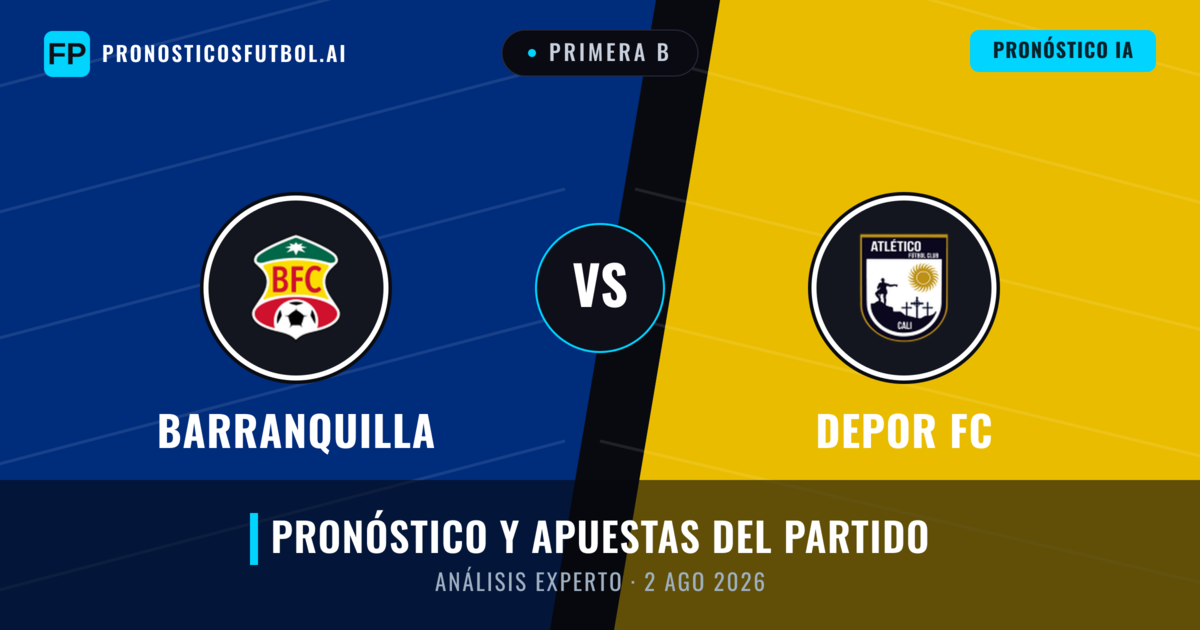 Barranquilla vs Depor FC — pronóstico y previa del partido