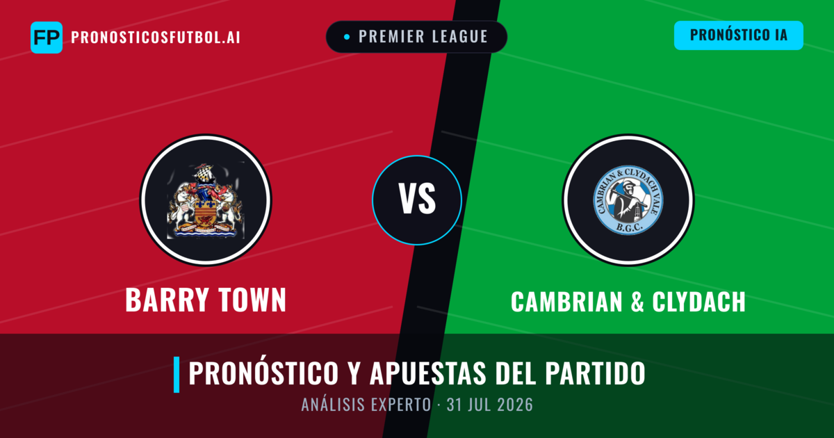 Barry Town vs Cambrian & Clydach — pronóstico y previa del partido