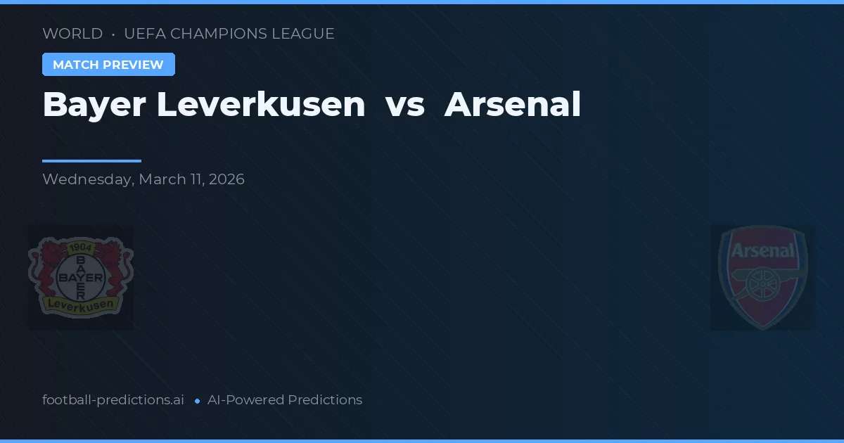 Bayer Leverkusen vs Arsenal — pronóstico y previa del partido