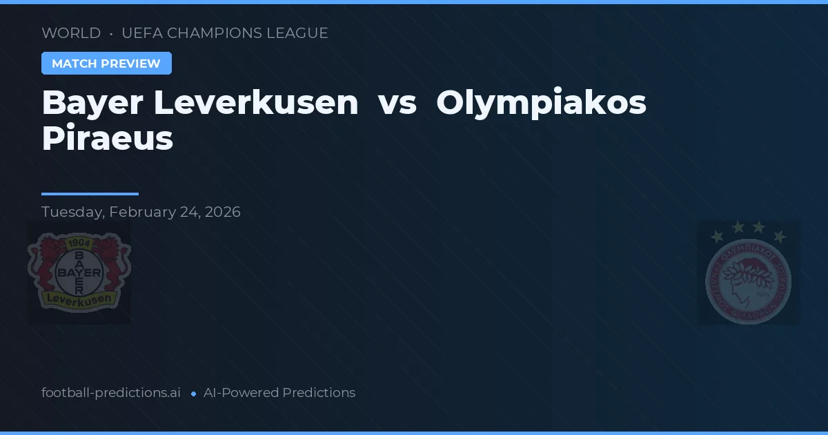 Bayer Leverkusen vs Olympiakos Piraeus — pronóstico y previa del partido
