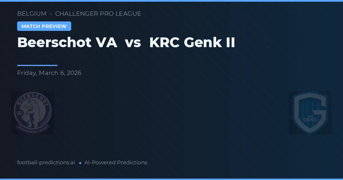 Beerschot vs KRC Genk II — pronóstico y previa del partido