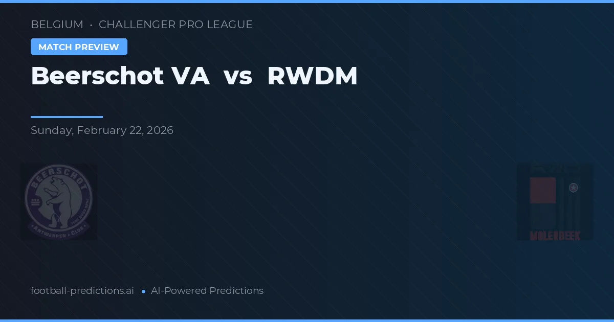 Beerschot vs RWDM — pronóstico y previa del partido