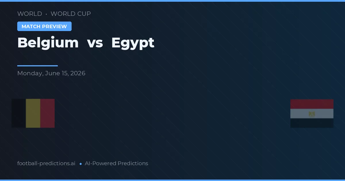 Bélgica vs Egipto — pronóstico y previa del partido