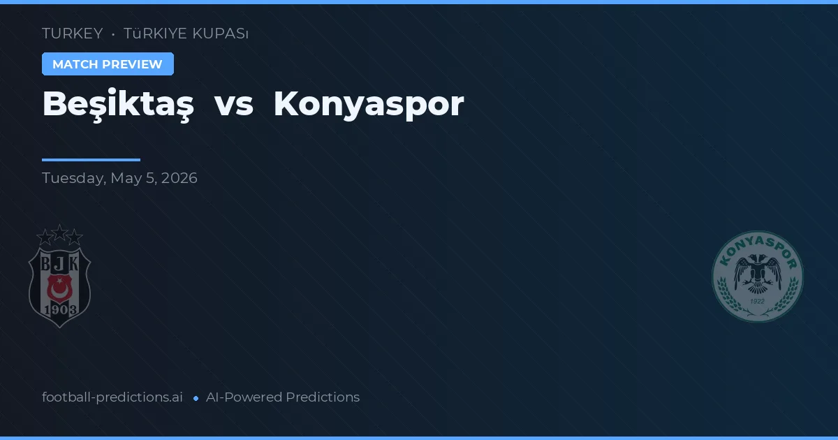 Beşiktaş vs Konyaspor — pronóstico y previa del partido