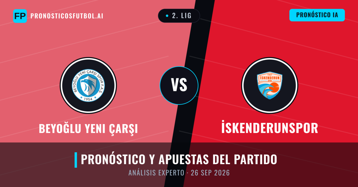 Beyoğlu Yeni Çarşı vs İskenderunspor — pronóstico y previa del partido
