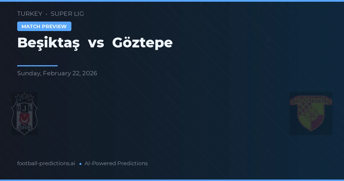 Beşiktaş vs Göztepe — pronóstico y previa del partido