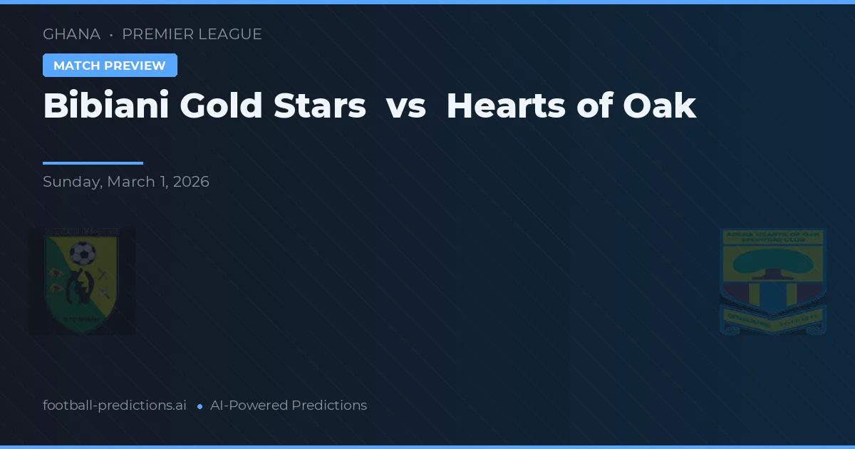 Bibiani Gold Stars vs Corazones de Roble — pronóstico y previa del partido