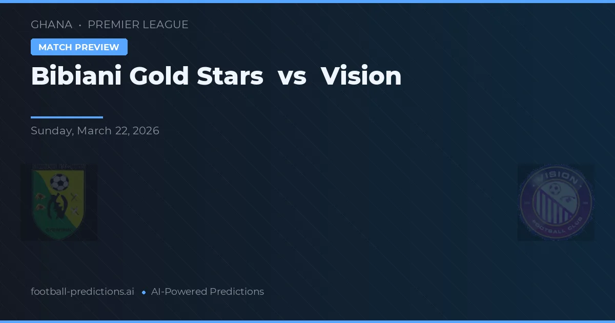 Bibiani Gold Stars vs Visión — pronóstico y previa del partido