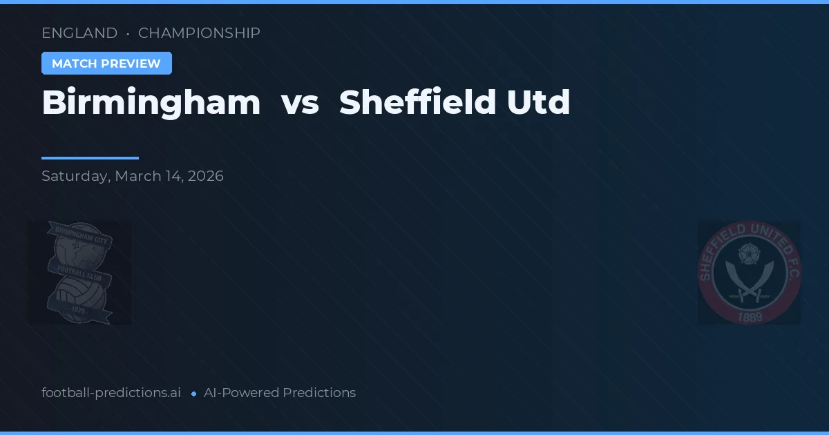 Birmingham vs Sheffield United — pronóstico y previa del partido