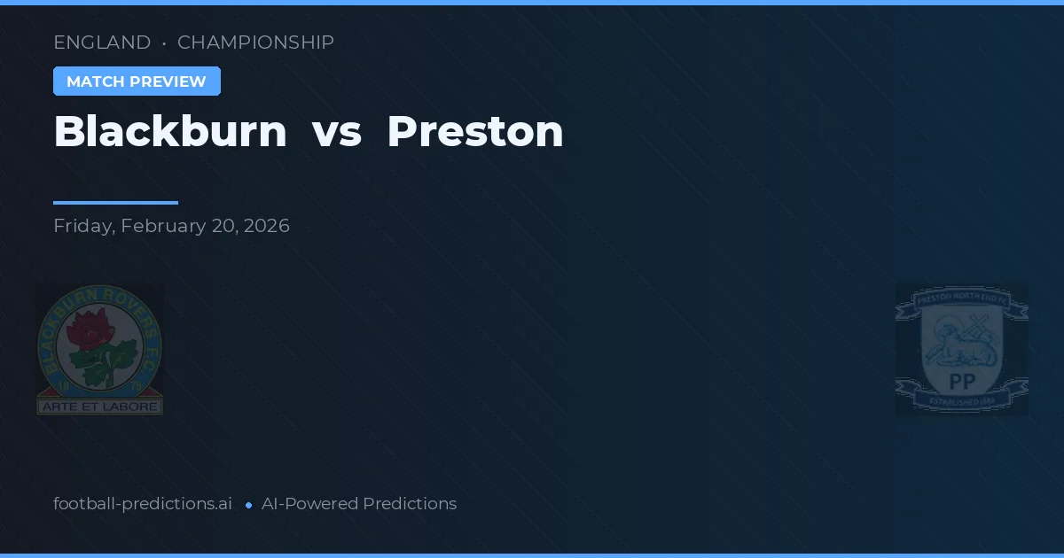 Blackburn vs Preston — pronóstico y previa del partido