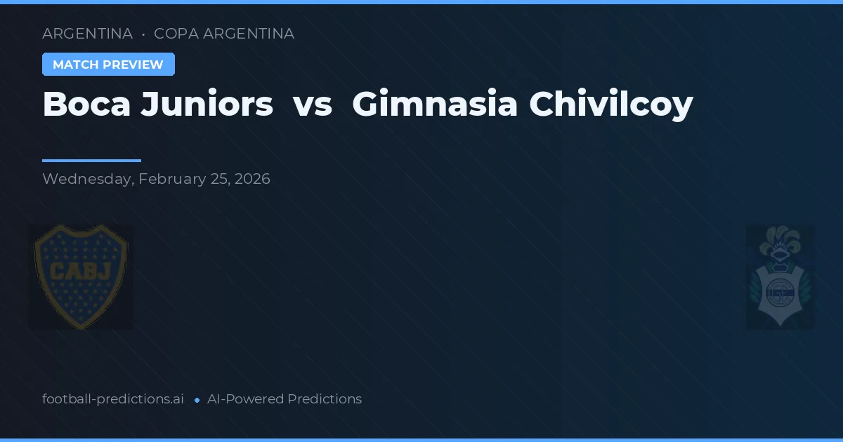 Boca Juniors vs Gimnasia Chivilcoy — pronóstico y previa del partido