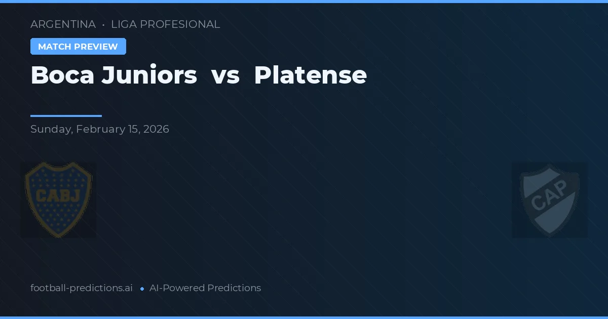 Boca Juniors vs Platense — pronóstico y previa del partido