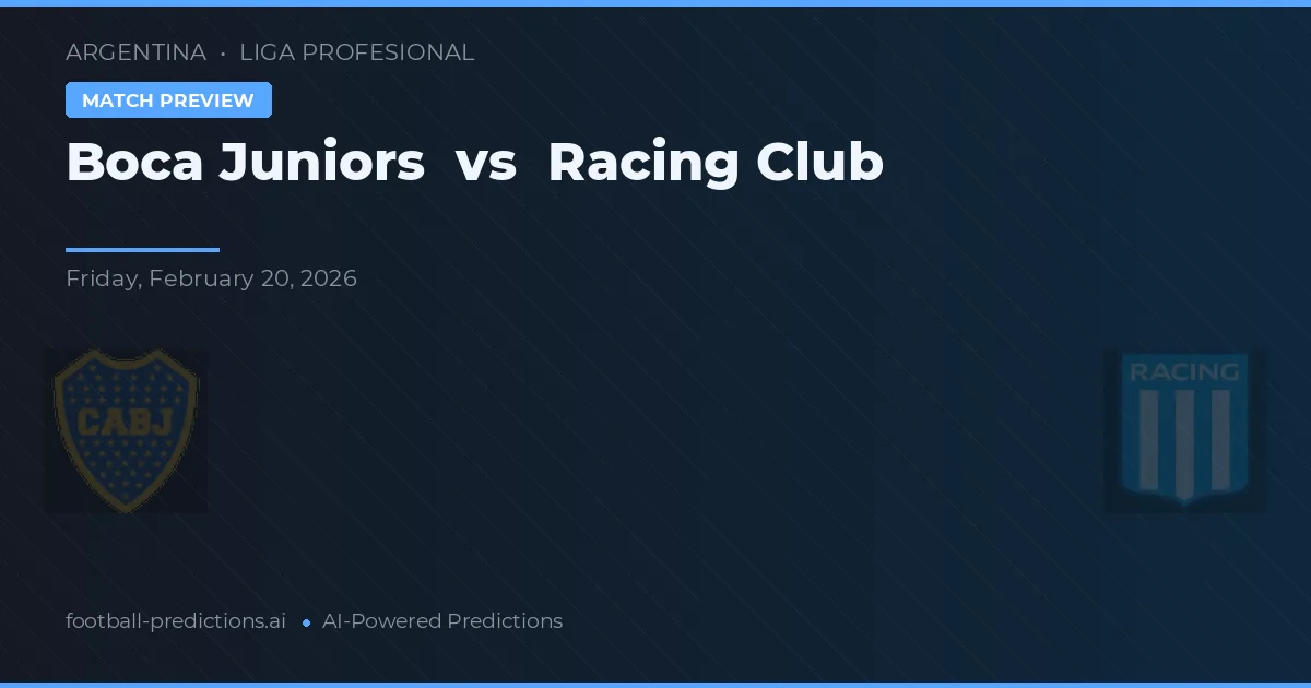 Boca Juniors vs Racing Club — pronóstico y previa del partido