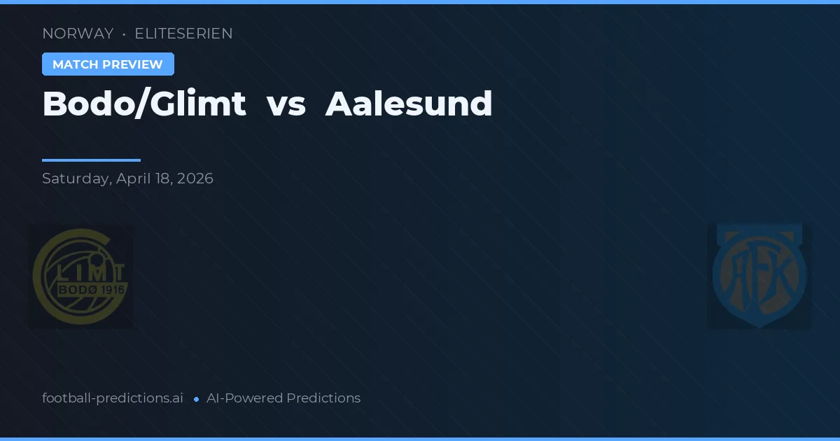 Bodø/Glimt vs Aalesund — pronóstico y previa del partido