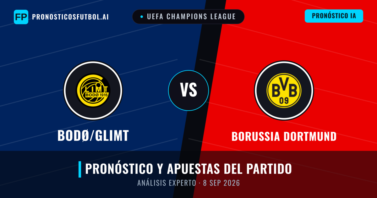 Bodø/Glimt vs Borussia Dortmund — pronóstico y previa del partido