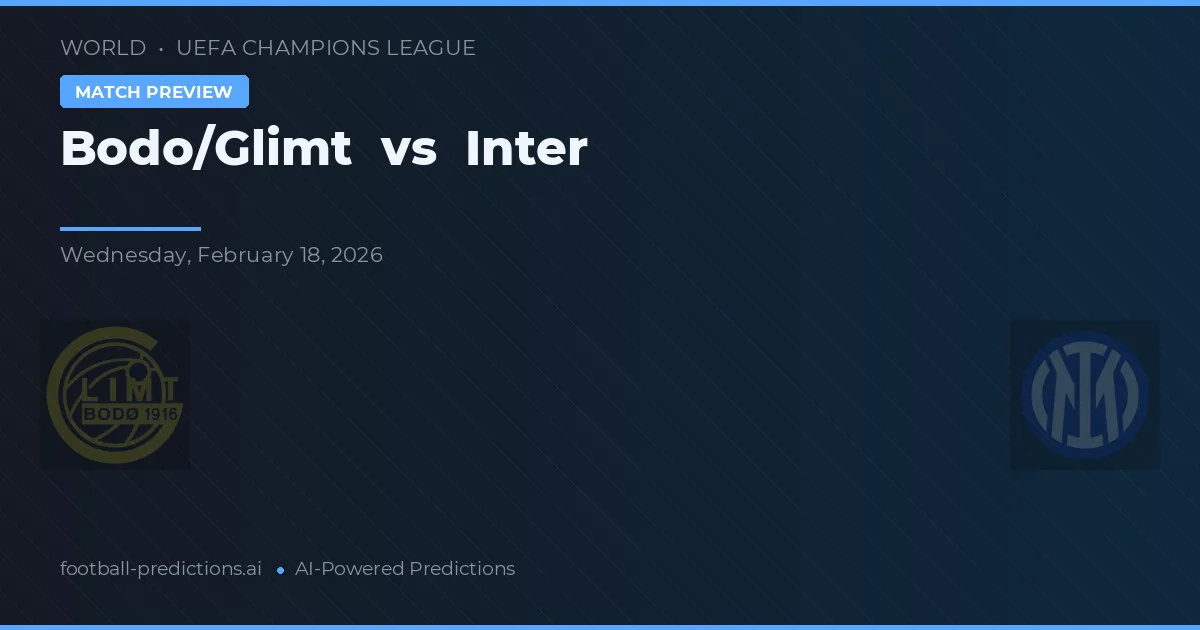 Bodø/Glimt vs Internazionale — pronóstico y previa del partido