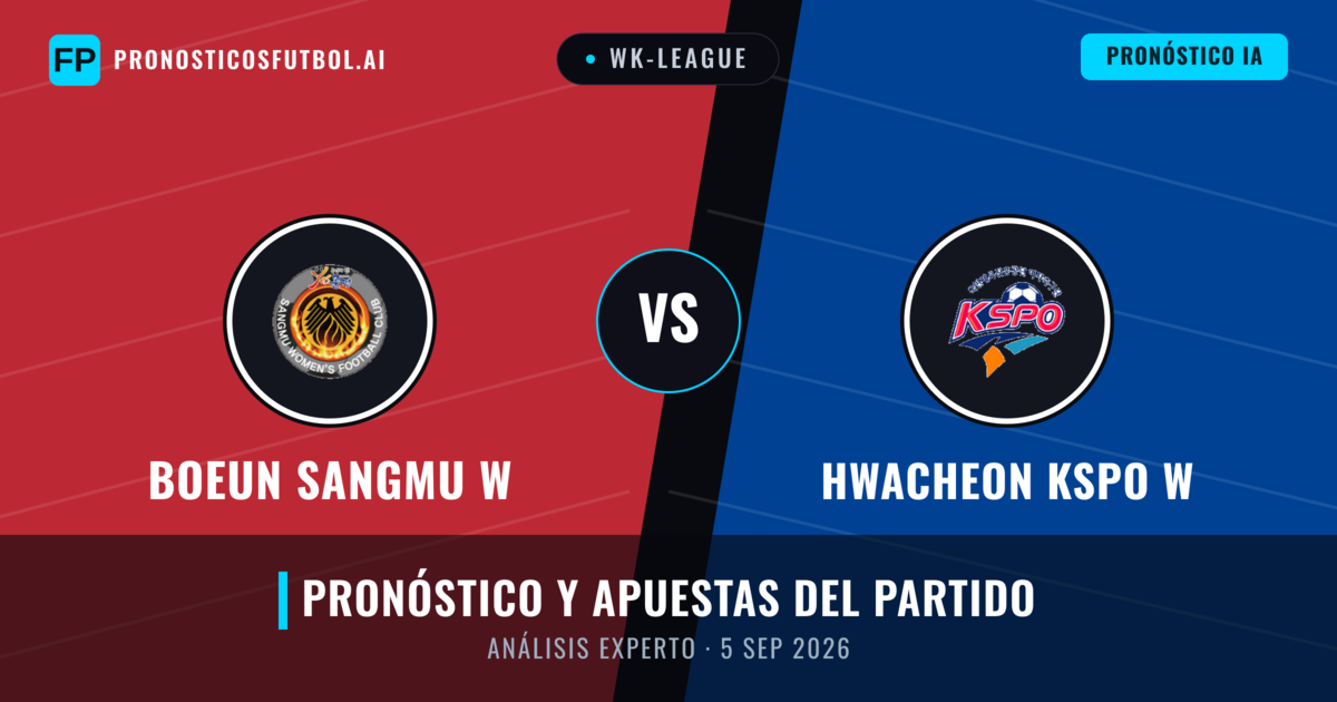 Boeun Sangmu W vs Hwacheon KSPO W — pronóstico y previa del partido