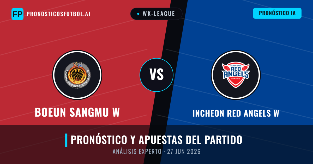 Boeun Sangmu W vs Incheon Red Angels W — pronóstico y previa del partido