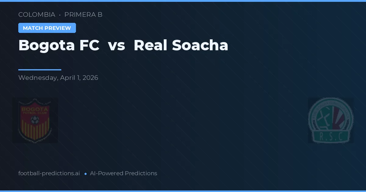 FC Bogotá vs Real Soacha — pronóstico y previa del partido
