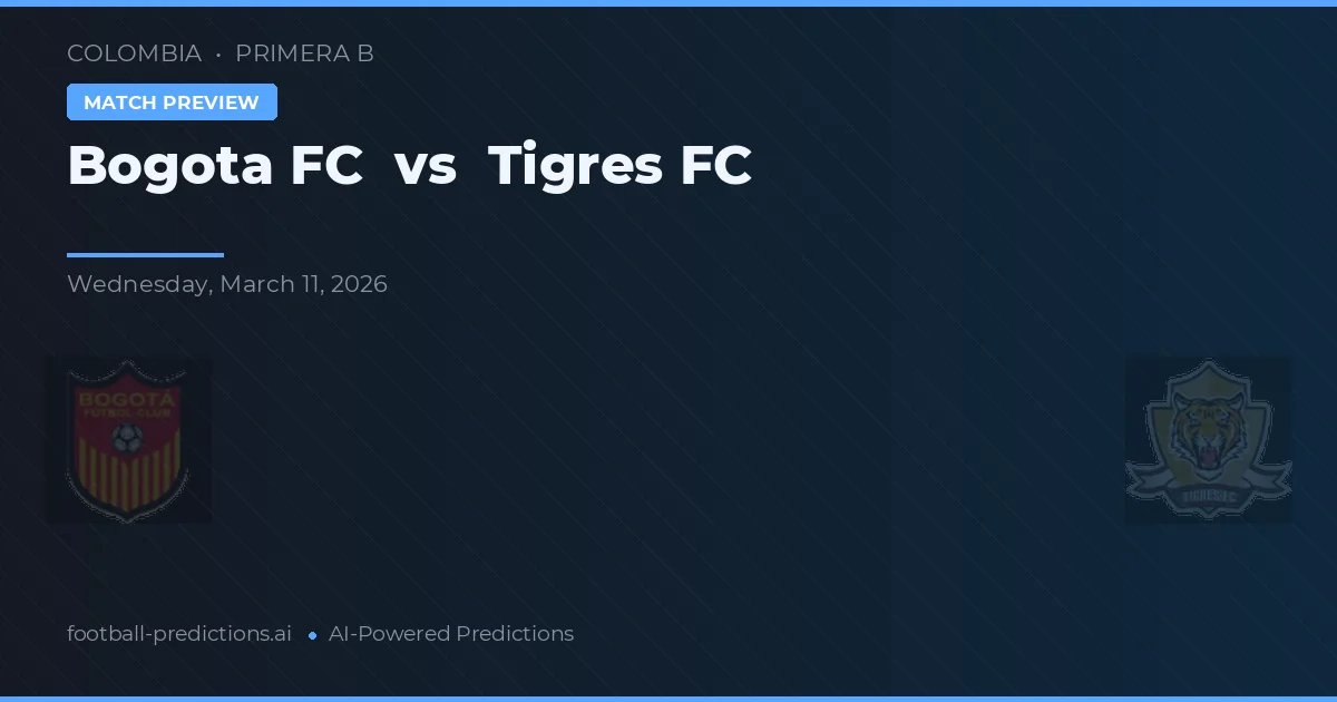 FC Bogotá vs Tigres FC — pronóstico y previa del partido