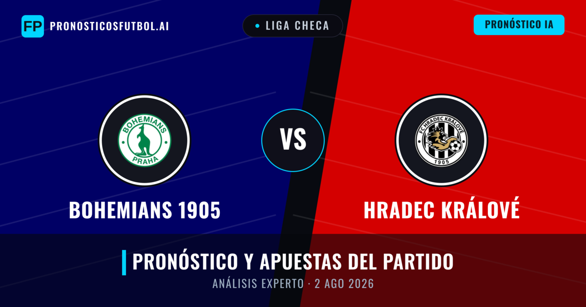 Bohemians 1905 vs Hradec Králové — pronóstico y previa del partido
