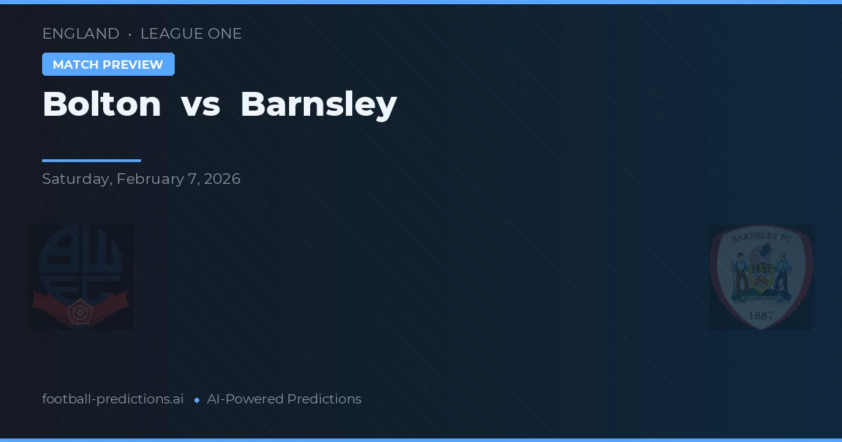 Bolton vs Barnsley — pronóstico y previa del partido
