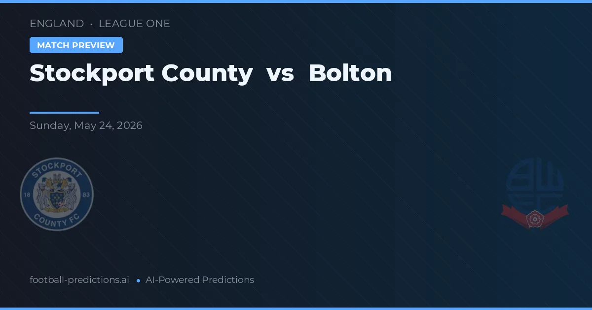 Stockport County vs Bolton — pronóstico y previa del partido