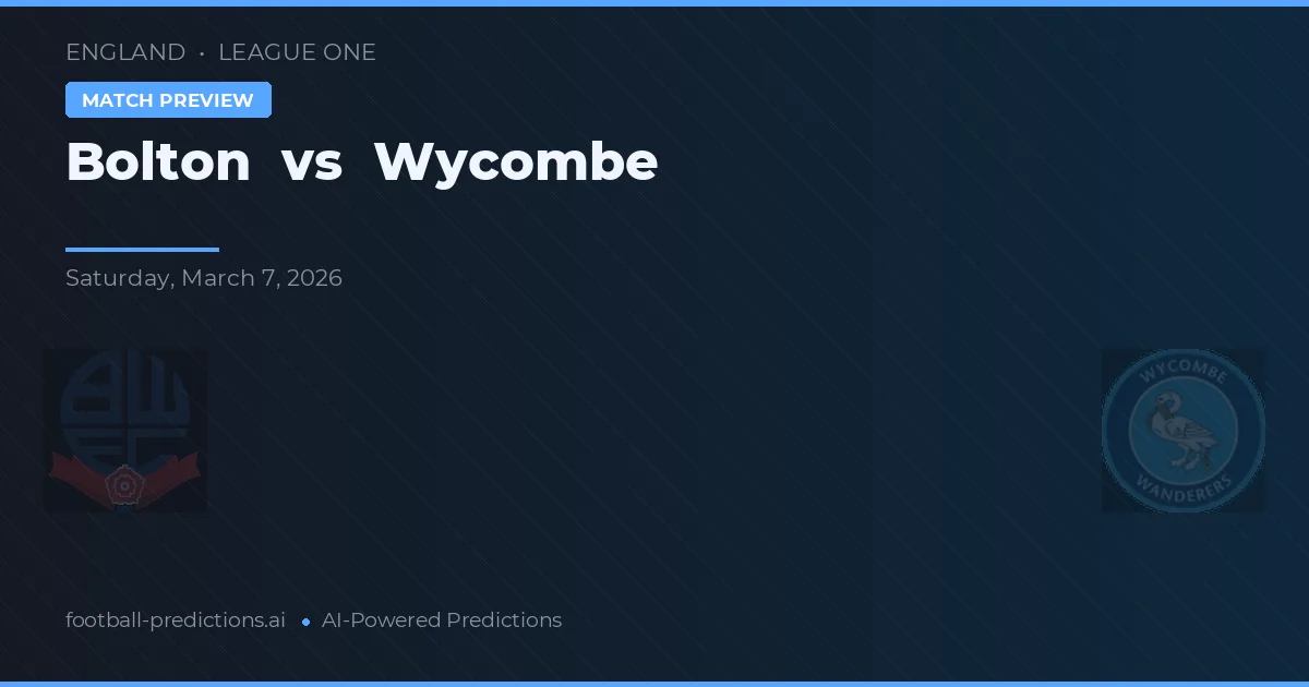 Bolton vs Wycombe Wanderers — pronóstico y previa del partido