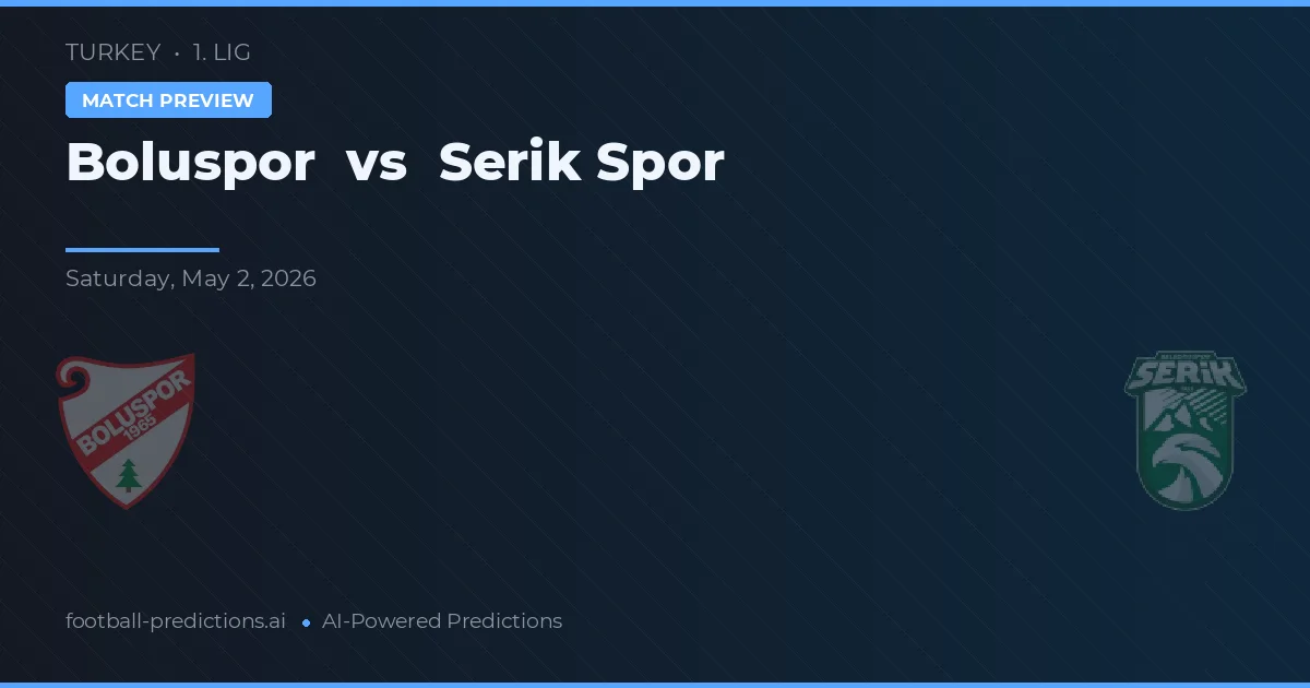 Boluspor vs Serik Spor — pronóstico y previa del partido