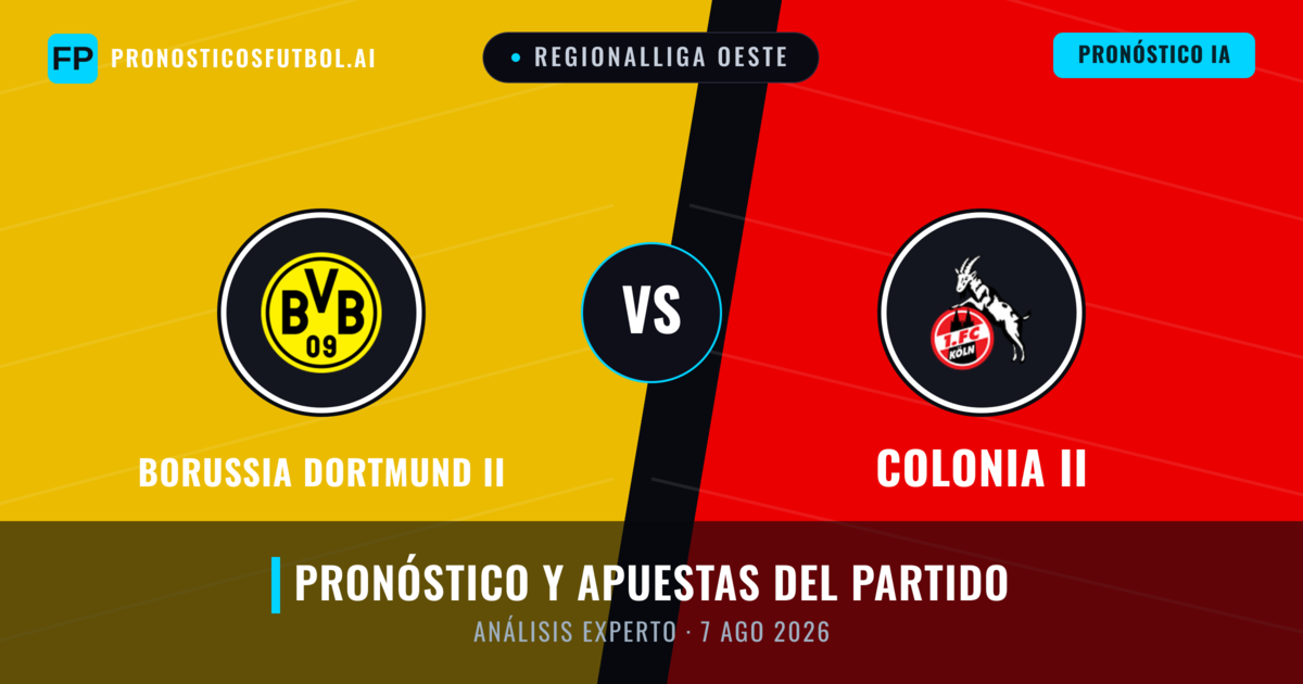 Borussia Dortmund II vs Colonia II — pronóstico y previa del partido