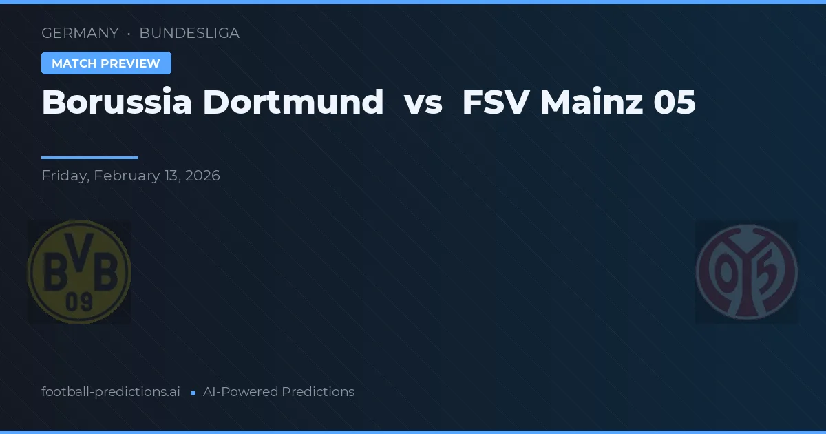 Borussia Dortmund vs FSV Mainz 05 — pronóstico y previa del partido