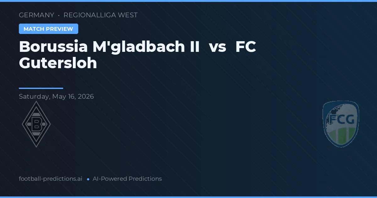 Borussia M'gladbach II vs FC Gütersloh — pronóstico y previa del partido