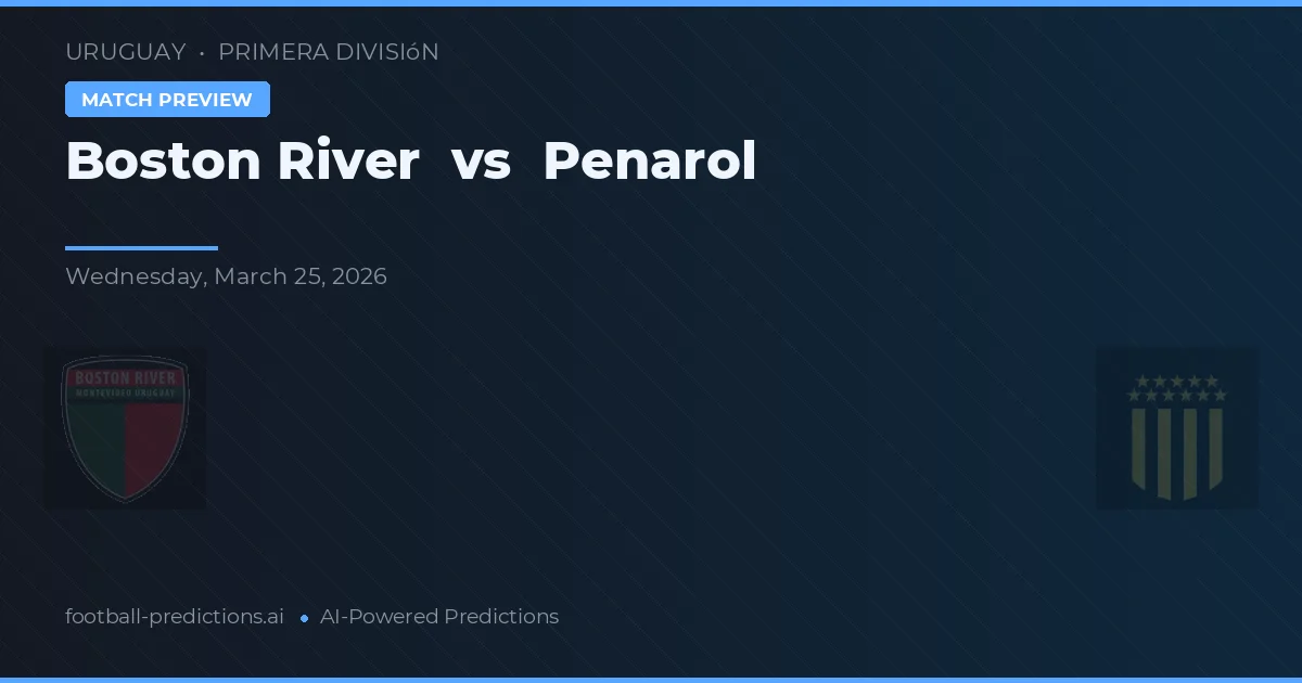 Boston River vs Peñarol — pronóstico y previa del partido