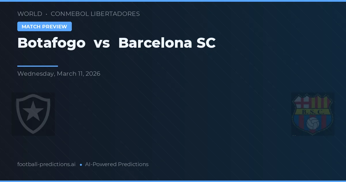 Botafogo vs Barcelona SC — pronóstico y previa del partido