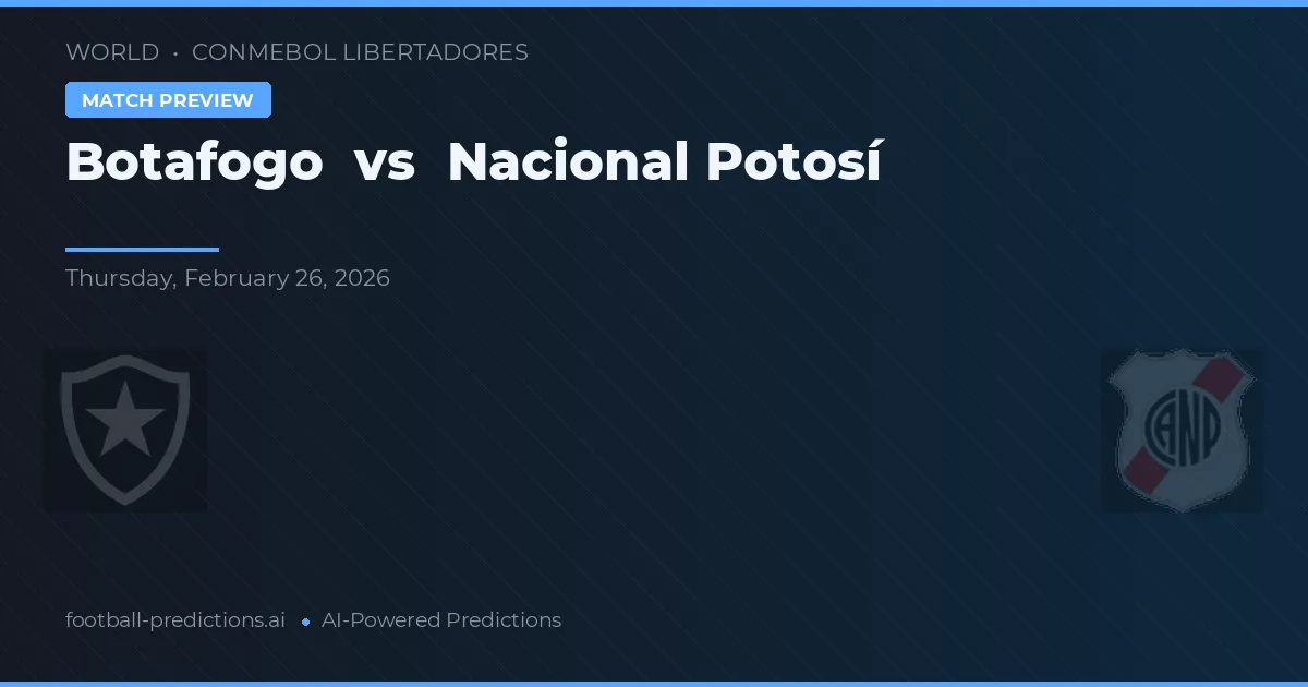 Botafogo vs Nacional Potosí — pronóstico y previa del partido