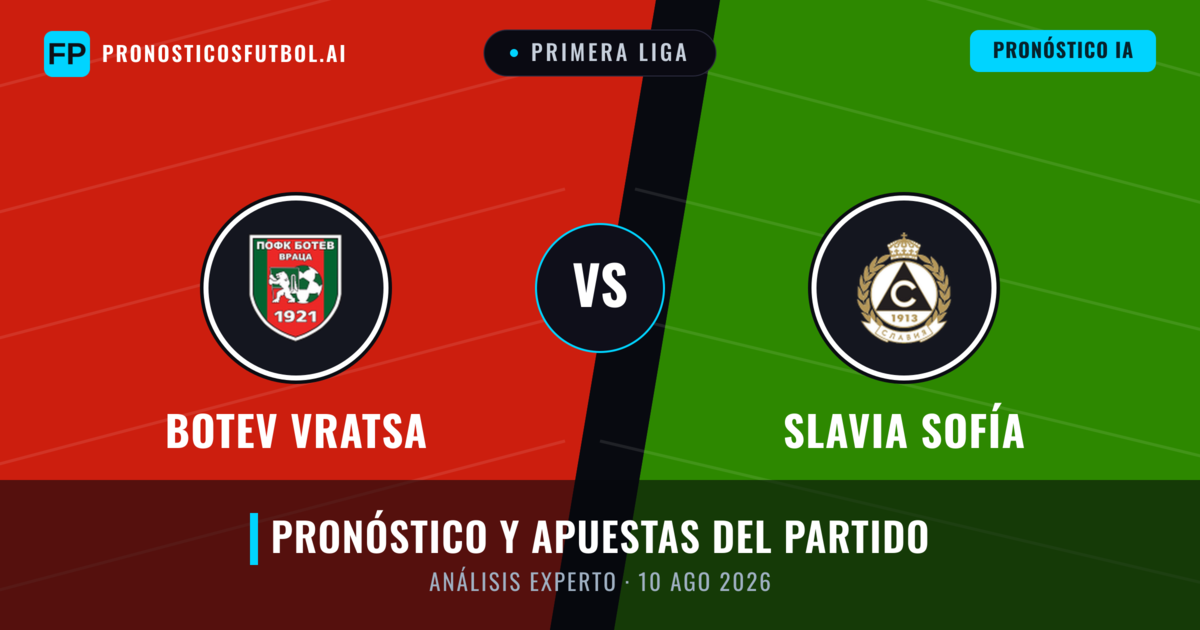 Botev Vratsa vs Slavia Sofía — pronóstico y previa del partido