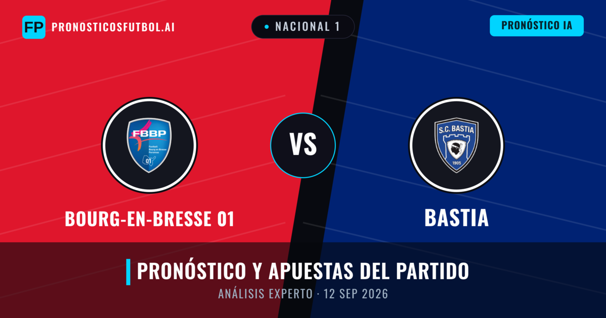 Bourg-en-Bresse 01 vs Bastia — pronóstico y previa del partido