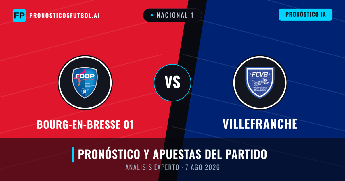 Bourg-en-Bresse 01 vs Villefranche — pronóstico y previa del partido