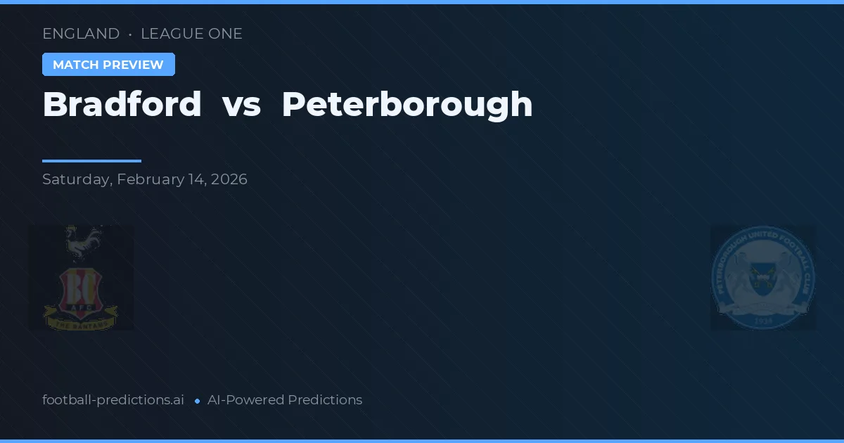 Bradford vs Peterborough United — pronóstico y previa del partido