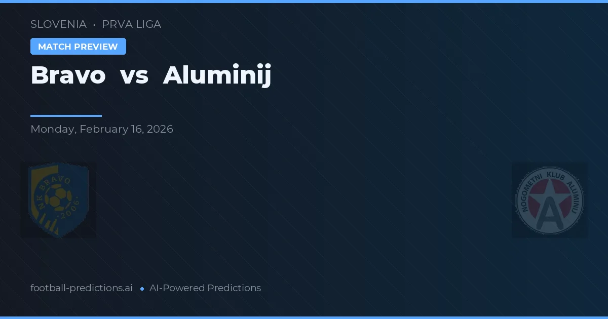 Bravo vs Aluminij — pronóstico y previa del partido