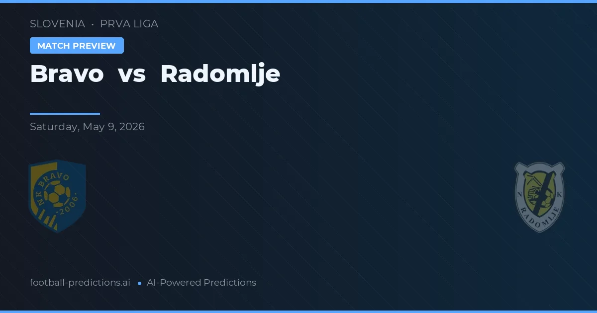 Bravo vs Radomlje — pronóstico y previa del partido