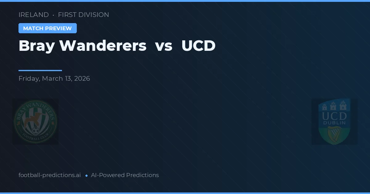 Bray Wanderers vs UCD — pronóstico y previa del partido