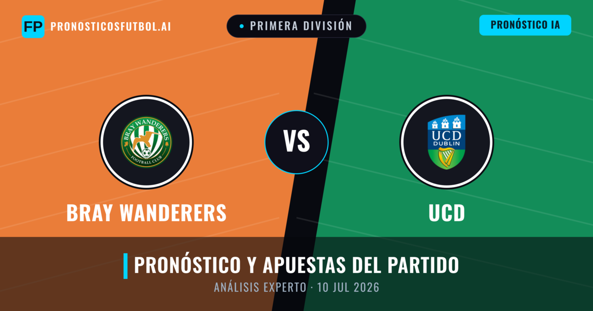 Bray Wanderers vs UCD — pronóstico y previa del partido